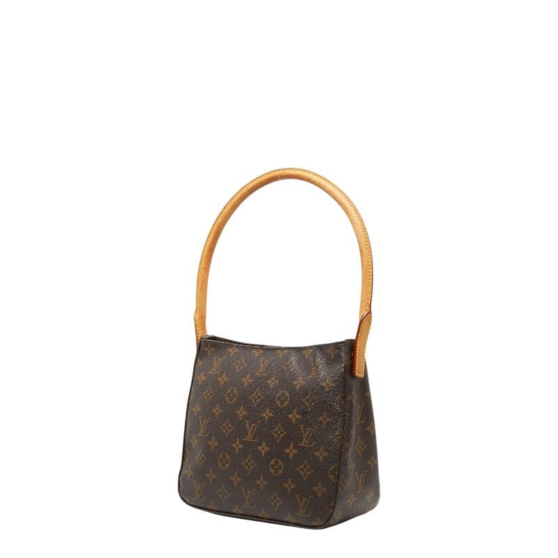Louis Vuitton Monogram Looping MM Shoulder Bag Brown Leather