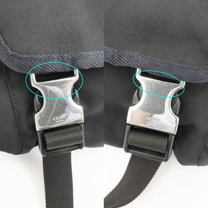 Celine Trekking Messenger Black Nylon Bag