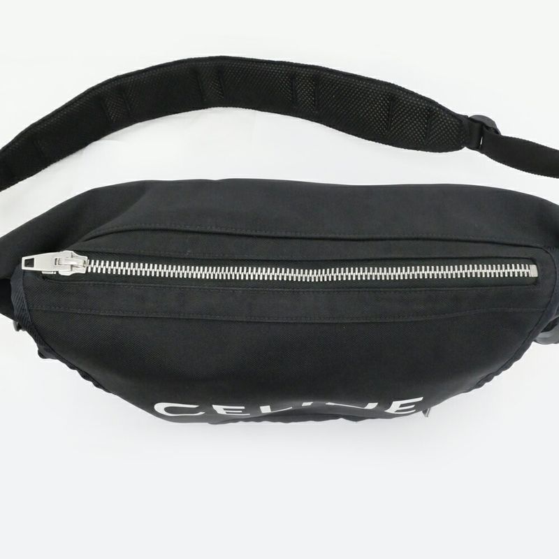 Celine Trekking Messenger Black Nylon Bag