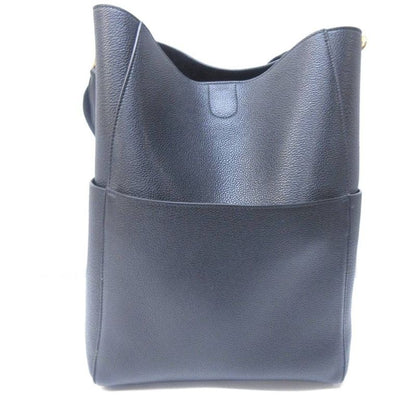 Celine Tote Shoulder Bag Sangle Bucket Small Leather Black