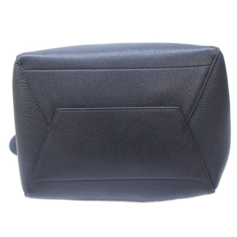 Celine Tote Shoulder Bag Sangle Bucket Small Leather Black