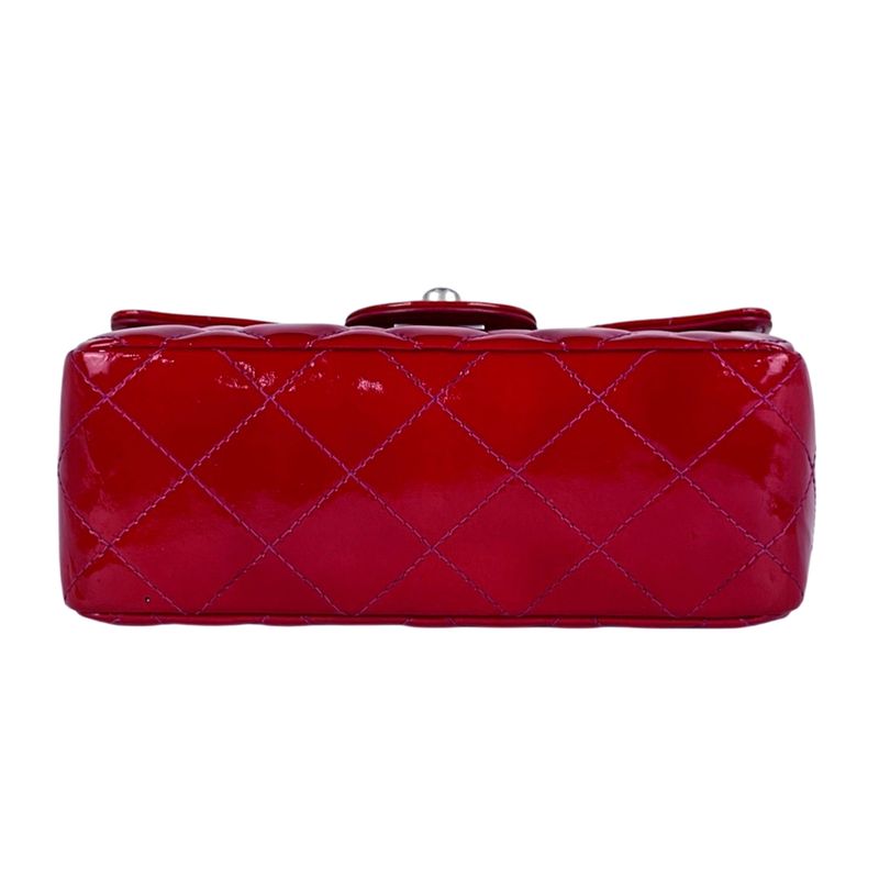 Chanel Mini Quilted Single Flap Chain Shoulder Bag CC Logo Enamel