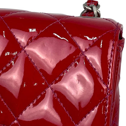Chanel Mini Quilted Single Flap Chain Shoulder Bag CC Logo Enamel