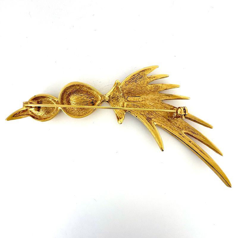 Dior Color Stone Brooch Rhinestone Gold