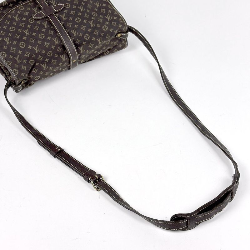 Louis Vuitton Saumur 30 Crossbody Shoulder Bag Monogram Mini Lin Ebene