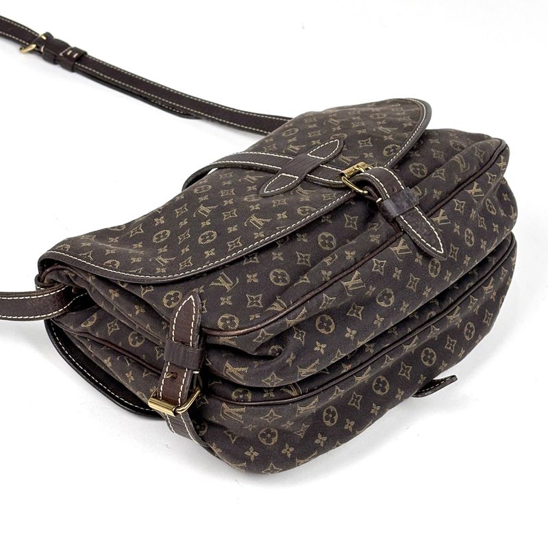 Louis Vuitton Saumur 30 Crossbody Shoulder Bag Monogram Mini Lin Ebene