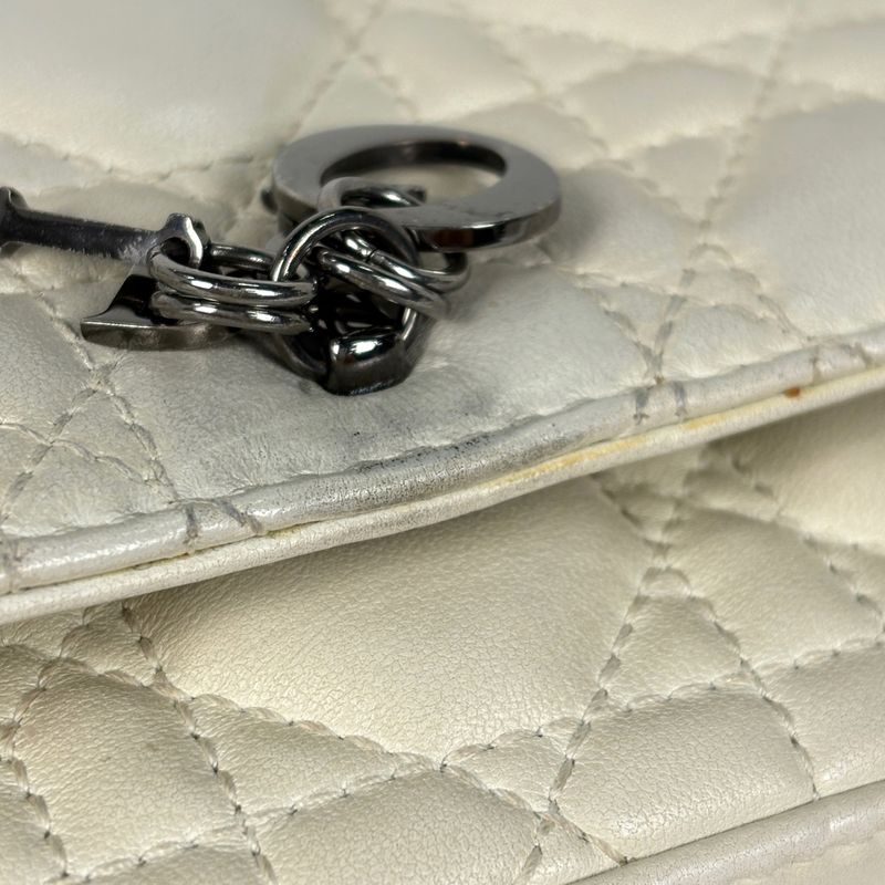 Dior Cannage Chain Shoulder Bag Logo 2-Way Clutch