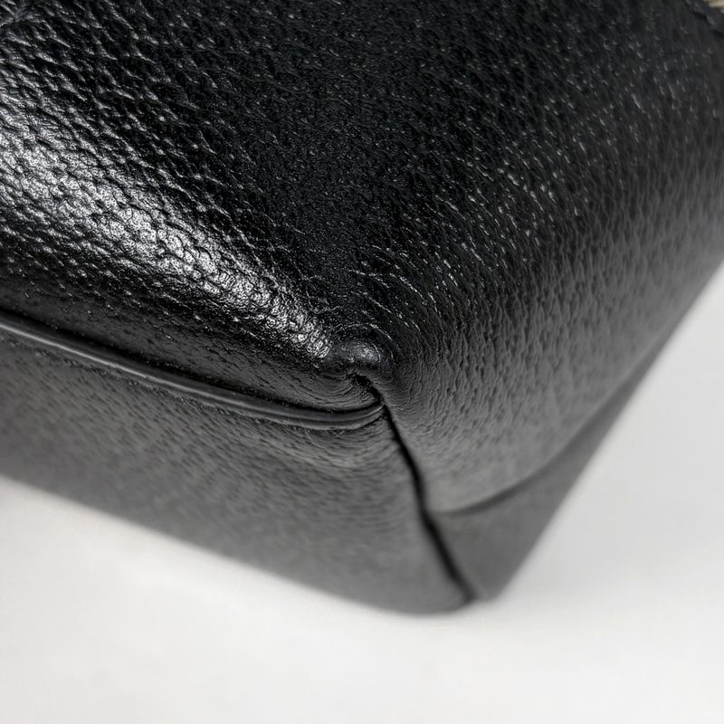Gucci GG Pattern Tote Shoulder Bag Denim Black