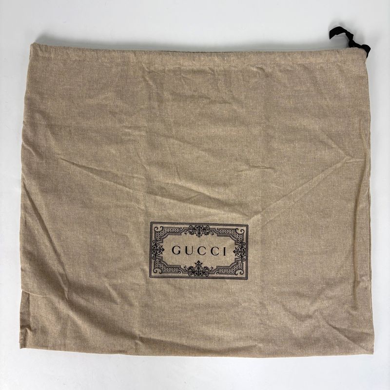 Gucci GG Pattern Tote Shoulder Bag Denim Black