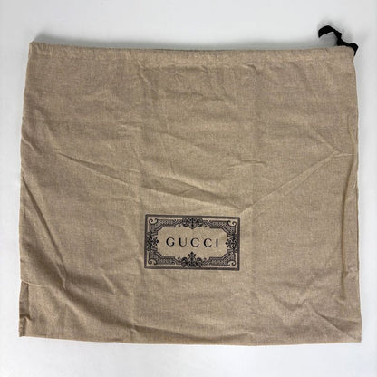 Gucci GG Pattern Tote Shoulder Bag Denim Black