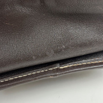 Loewe Amazona 32 Handbag Logo Anagram Suede Brown