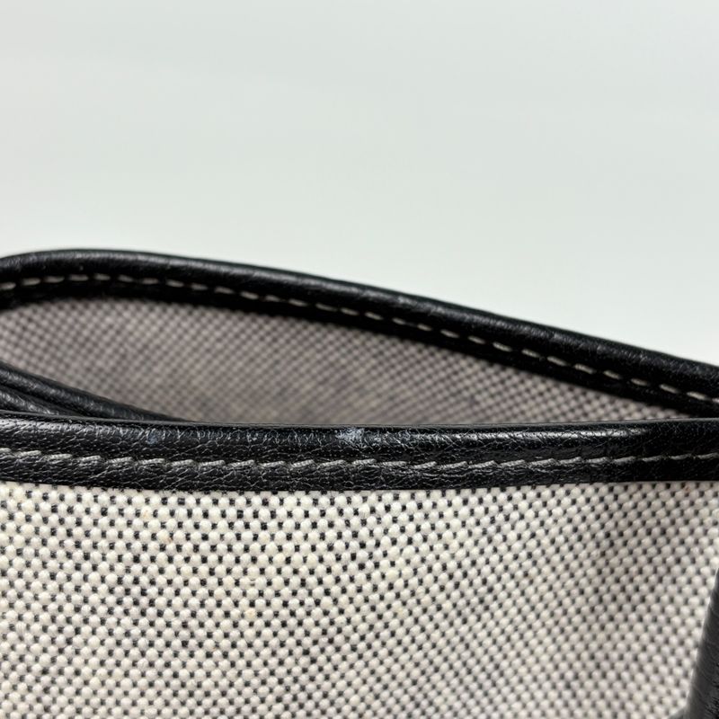 Hermes Garden Party PM Tote Toile Ash Gray Black