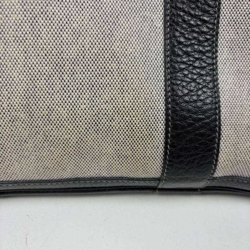 Hermes Garden Party PM Tote Toile Ash Gray Black