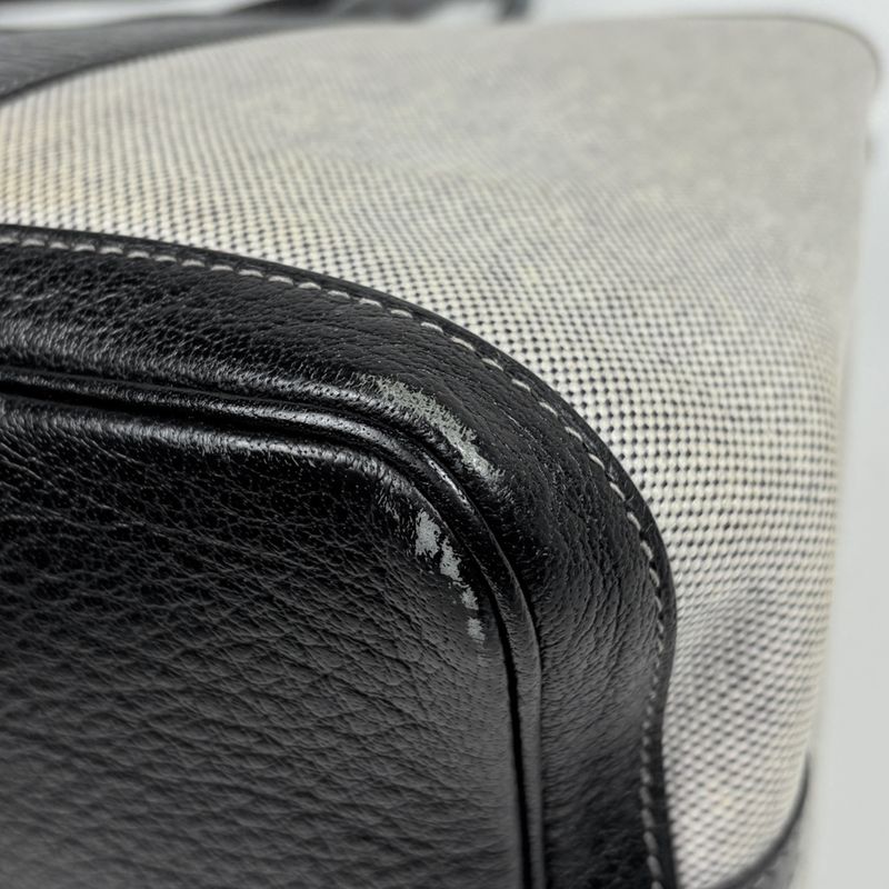 Hermes Garden Party PM Tote Toile Ash Gray Black