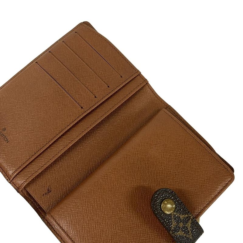 Louis Vuitton Bifold Wallet Monogram Porte Monet Billets Viennois Leather