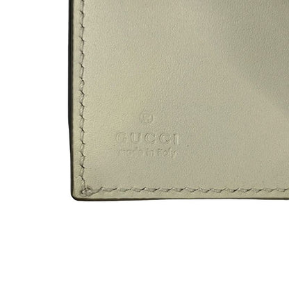 Gucci Trifold Wallet Sylvie Ivory Dark Navy Red Leather X Dark X