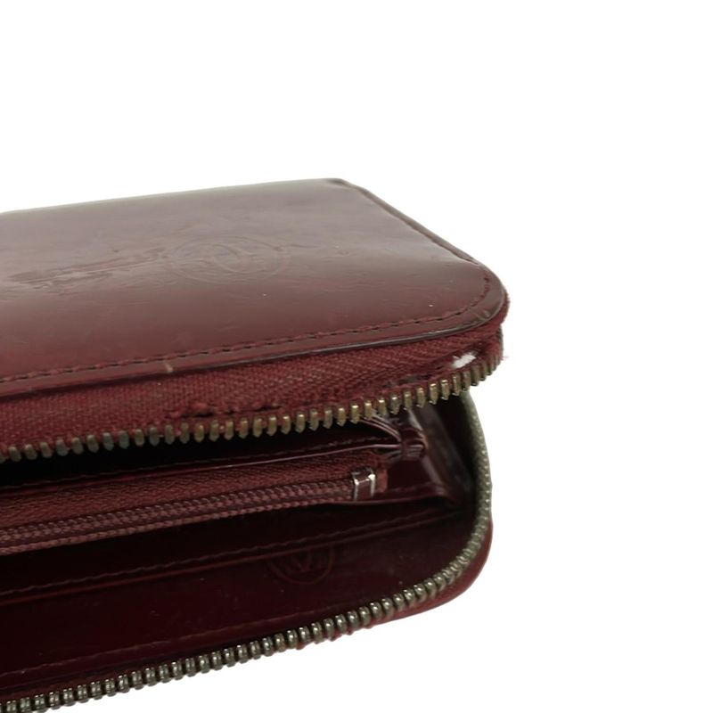 Cartier Wallet Happy Birthday Gold Zip Around Leather Bordeaux