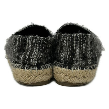 Chanel Slip Ons Black White CC Logo Espadrille X