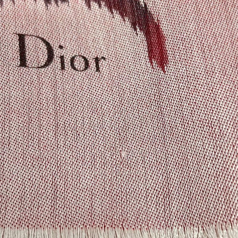 Dior Shawl Red Gold White Camouflage Pattern X Bold X