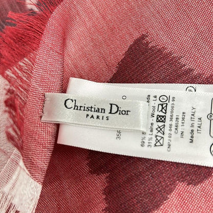 Dior Shawl Red Gold White Camouflage Pattern X Bold X