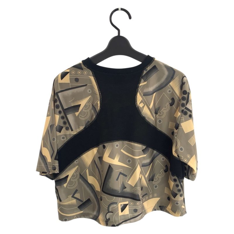 Fendi Sportswear S Khaki Black Polyester Short Sleeve T-Shirt