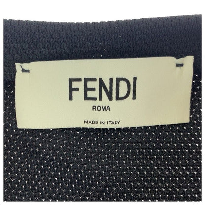 Fendi Sportswear S Khaki Black Polyester Short Sleeve T-Shirt