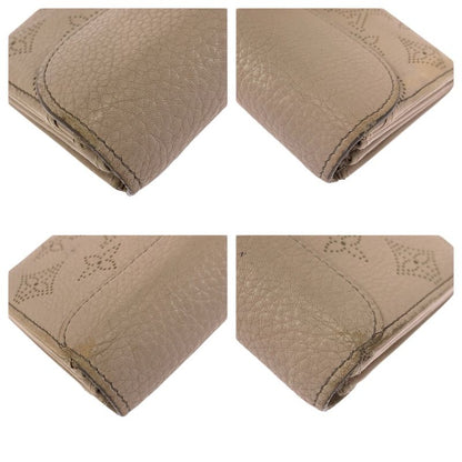 Louis Vuitton Monogram Mahina Portefeuille Iris Beige Gold Leather