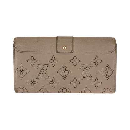 Louis Vuitton Monogram Mahina Portefeuille Iris Beige Gold Leather