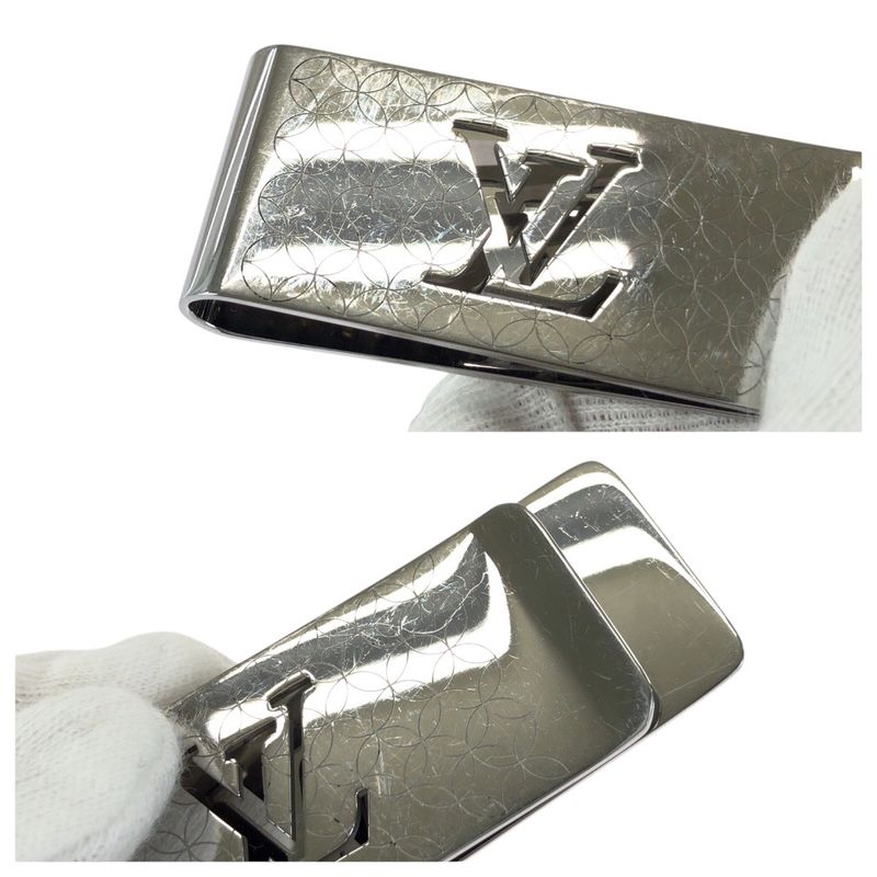 Louis Vuitton Bill Clip Silver Steel Money Shoulder Bag