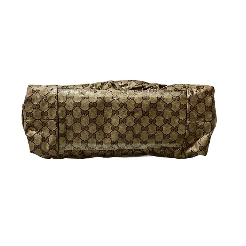 Gucci Handbag Crystal GG Hysteria Beige Dark Brown Dark
