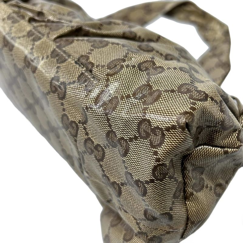 Gucci Handbag Crystal GG Hysteria Beige Dark Brown Dark