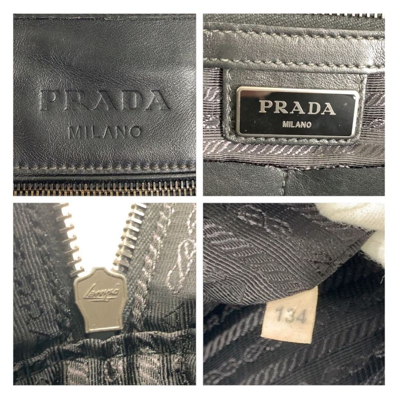 Prada Black Leather Business