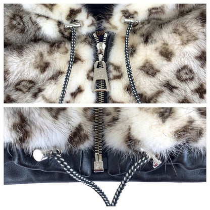 Louis Vuitton Monogram 34 Brown Off White Mink Jacket Hoodie F-mink Coat Off-white