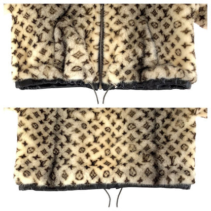 Louis Vuitton Monogram 34 Brown Off White Mink Jacket Hoodie F-mink Coat Off-white