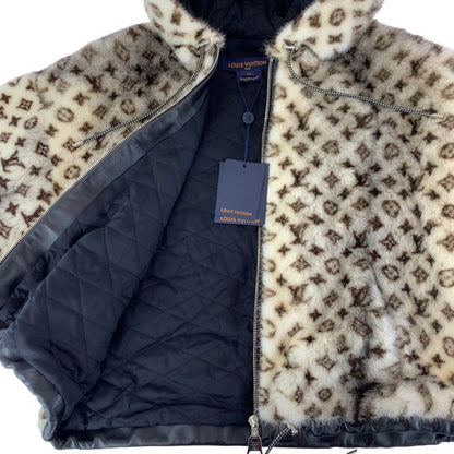 Louis Vuitton Monogram 34 Brown Off White Mink Jacket Hoodie F-mink Coat Off-white