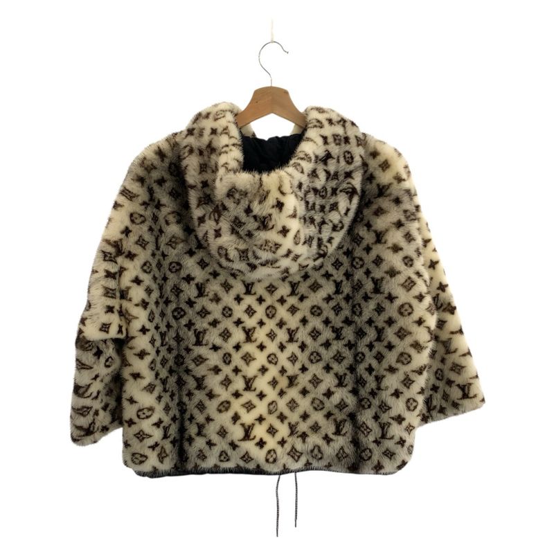 Louis Vuitton Monogram 34 Brown Off White Mink Jacket Hoodie F-mink Coat Off-white