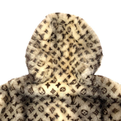 Louis Vuitton Monogram 34 Brown Off White Mink Jacket Hoodie F-mink Coat Off-white