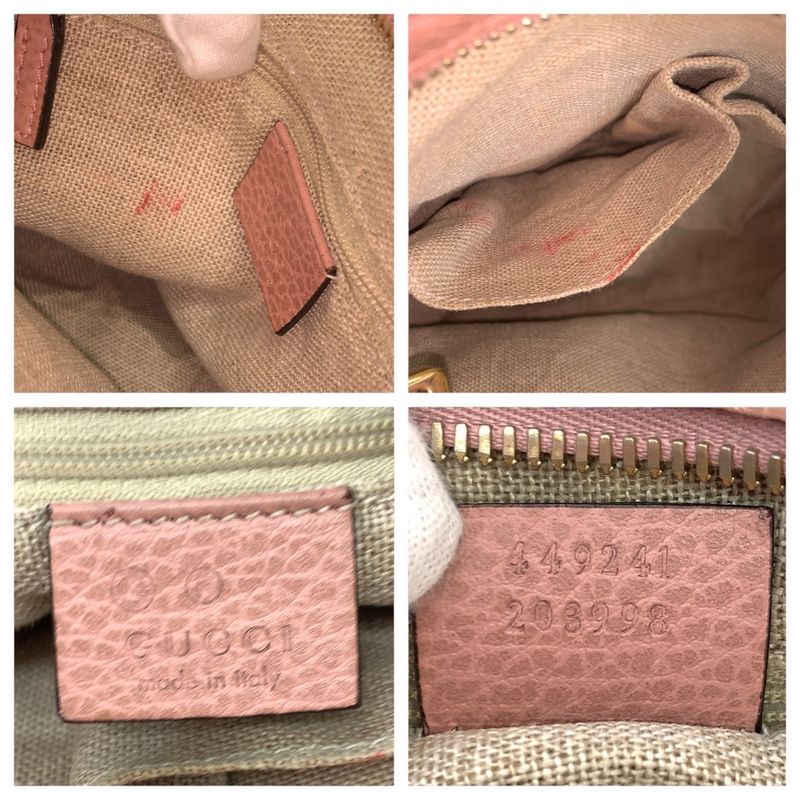 Gucci 2-Way Beige Pink Gold GG Canvas Leather Tote