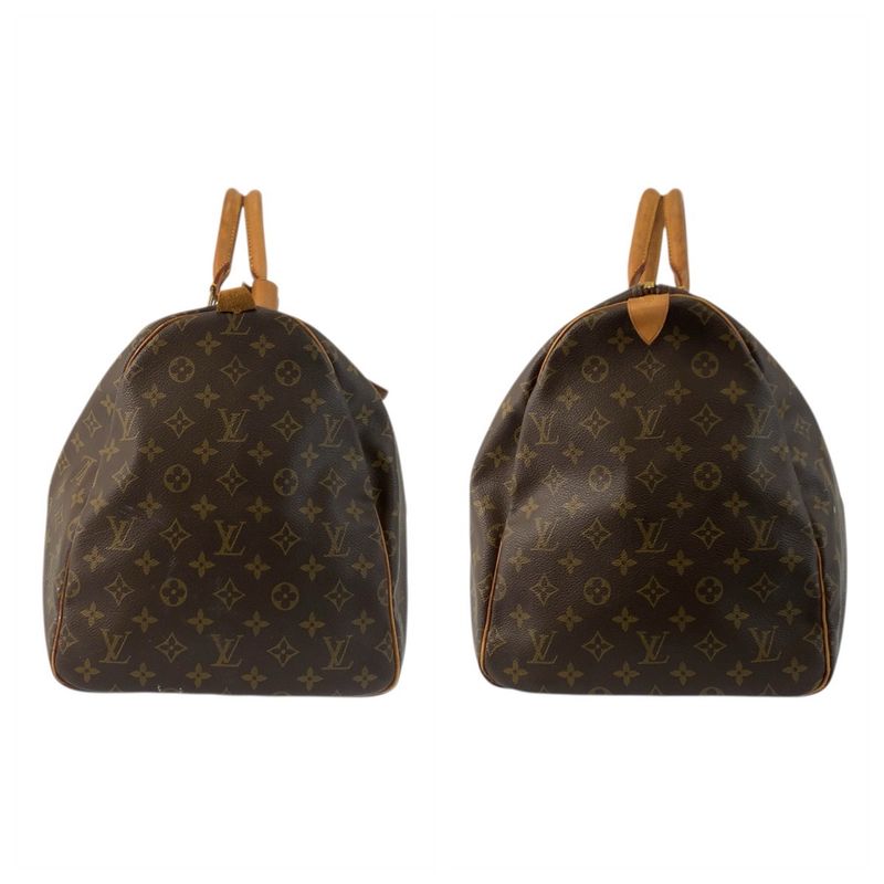 Louis Vuitton Monogram Keepall 55 Brown Gold Boston Bag