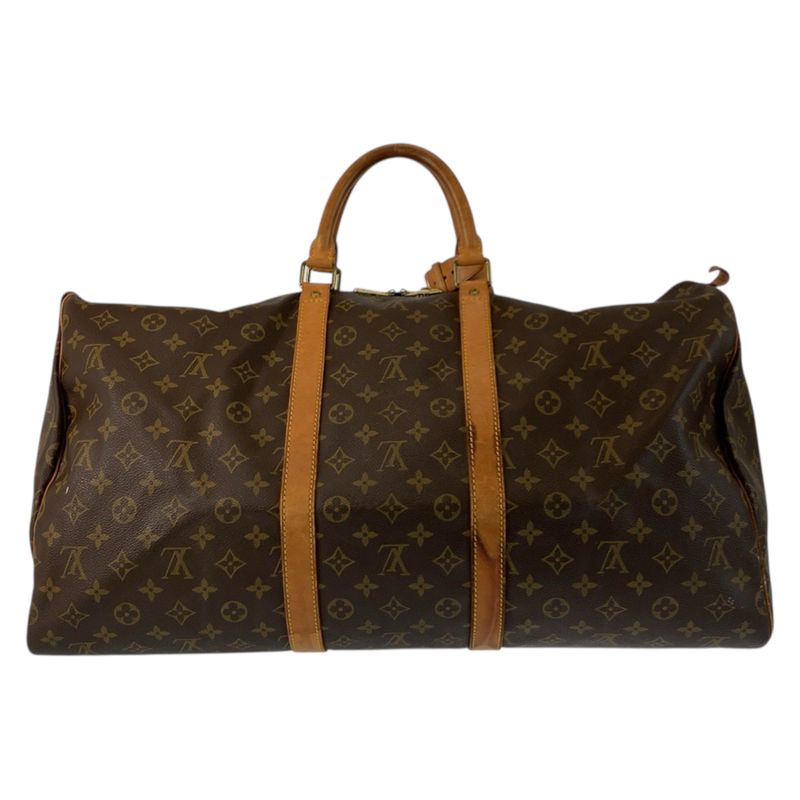 Louis Vuitton Monogram Keepall 55 Brown Gold Boston Bag