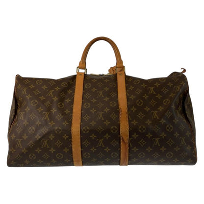 Louis Vuitton Monogram Keepall 55 Brown Gold Boston Bag
