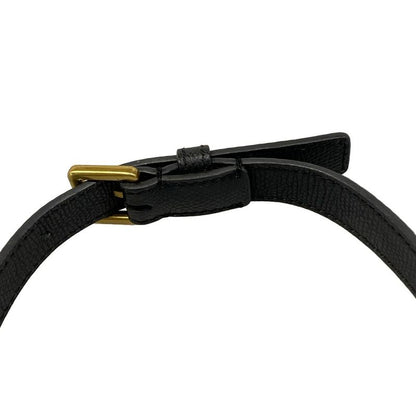 Dior Waist Pouch Saddle Bag Black Leather