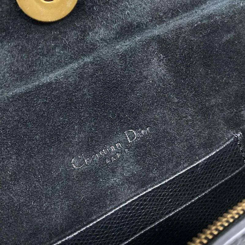 Dior Waist Pouch Saddle Bag Black Leather