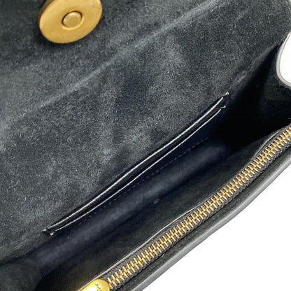 Dior Waist Pouch Saddle Bag Black Leather