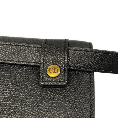 Dior Waist Pouch Saddle Bag Black Leather