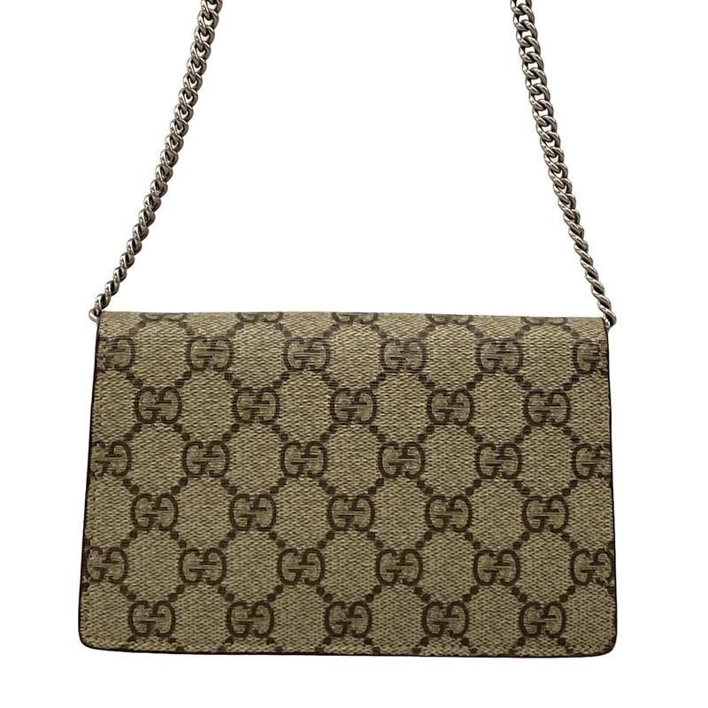 Gucci Shoulder Bag Dionysus GG Plus Supreme Ebony Beige