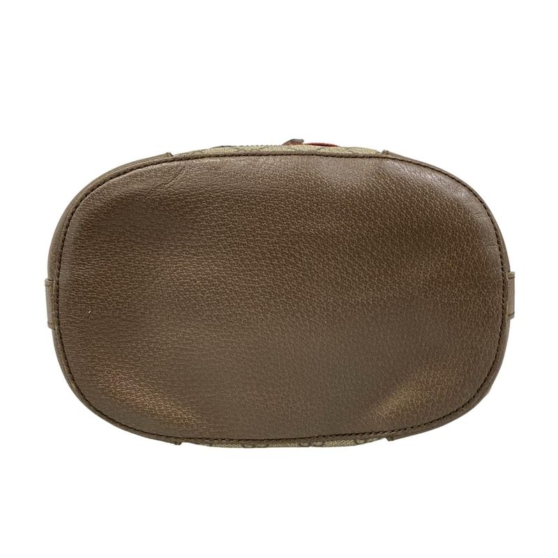 Gucci Shoulder Bag Courier Beige Ebony Dark Brown 2-Way