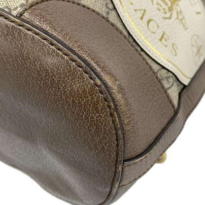 Gucci Shoulder Bag Courier Beige Ebony Dark Brown 2-Way