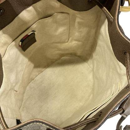 Gucci Shoulder Bag Courier Beige Ebony Dark Brown 2-Way