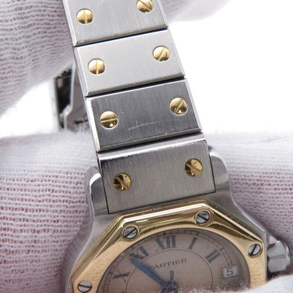 Cartier Santos Octagon SM Watch Ivory Dial Quartz